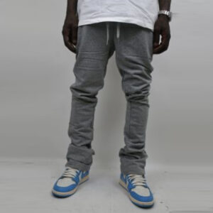 stacked fleece pant grey men