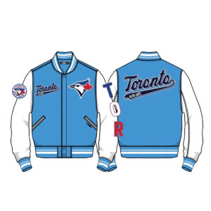 pro standard blue jays baseball varsity jacket men